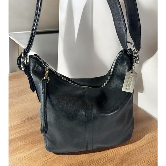 Coach Handbags - Coach Black Leather Slim Legacy Crossbody Shoulder Bag Adjustable 9326 Purse